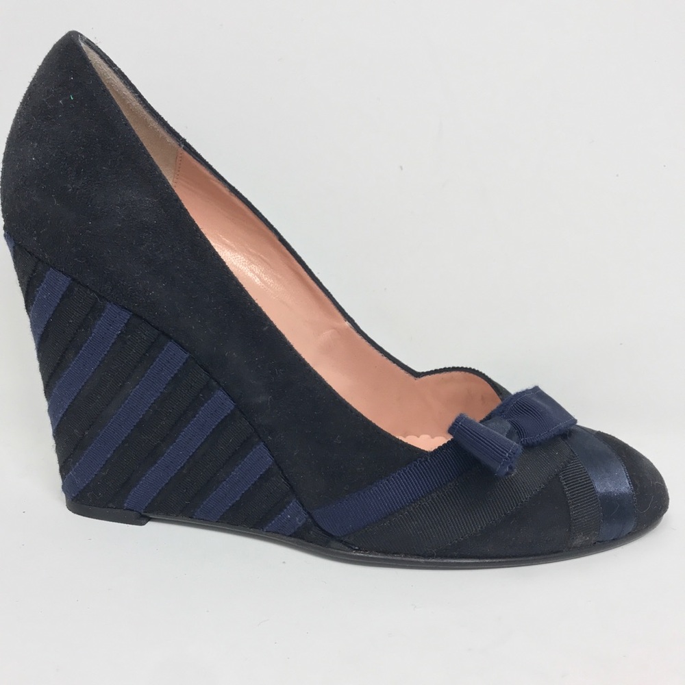 Nanette Lenore racy ribbon Wedge Pumps